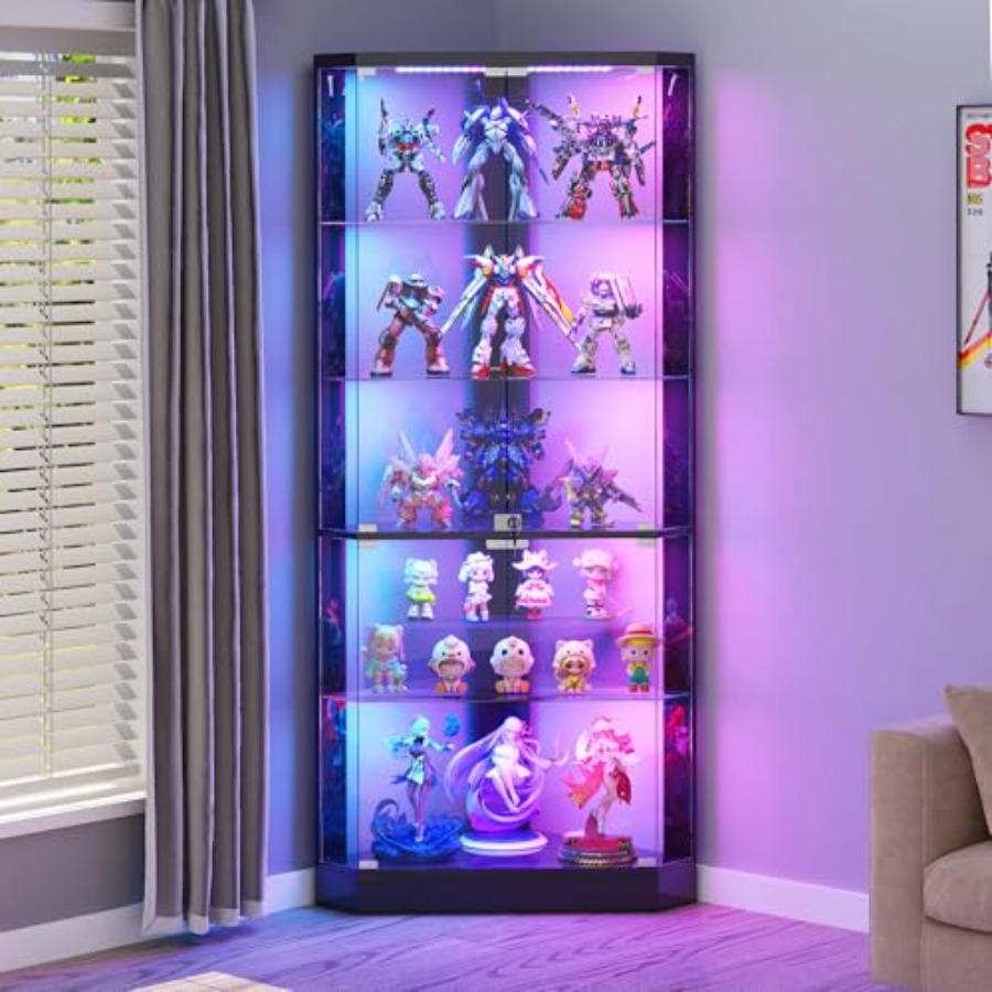 Угловая витрина с RGB-подсветк – обзор и цена Display Case Acrylic