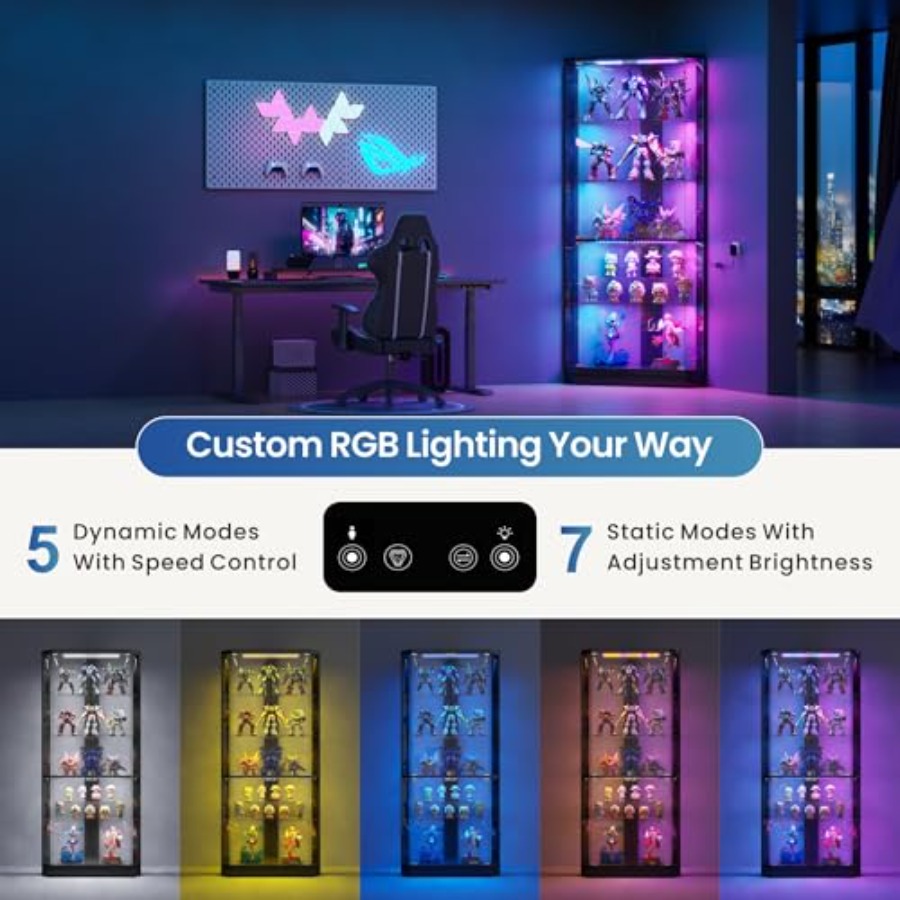 Угловая витрина с RGB-подсветк – обзор и цена Display Case Acrylic